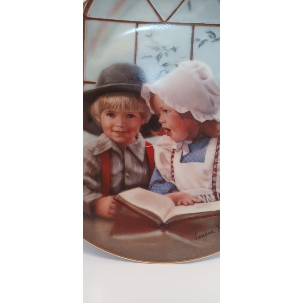 Vintage Sandra Kuck Days Gone Collectors Deco Plate LOT Of 2 80s Cottagecore - Picture 5 of 8